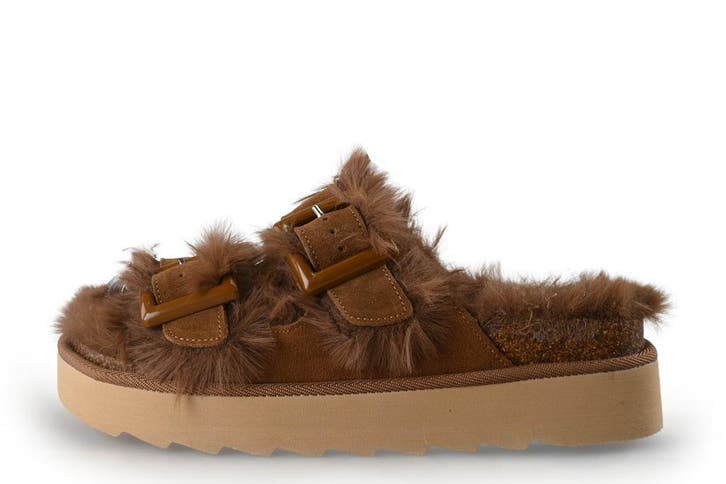 Colors of California Slippers in maat 40 Cognac, Kleding | Dames, Schoenen, Overige kleuren, Zo goed als nieuw, Slippers, Verzenden