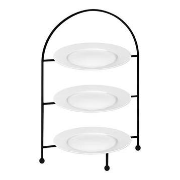 Etagère | Metaal | 3x Ø265mm | Incl. Borden | Hoogte 440mm, Verzenden, Nieuw in verpakking