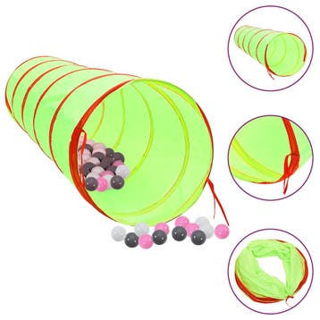 vidaXL Kinderspeeltunnel met 250 ballen 175 cm polyester, Verzenden, Nieuw