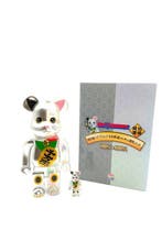 BE@RBRICK BEARBRICK Maneki Neko Silver Clear Plated Senman