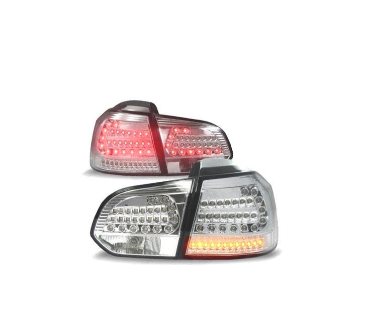 FEUX ARRIÈRE POUR VOLKSWAGEN VW GOLF 6 08-12 FULL LED CHROMÉ, Auto-onderdelen, Verlichting, Verzenden