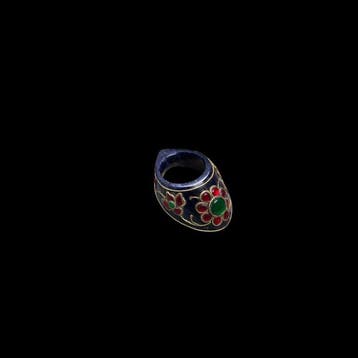 Anneau du pouce pour archer en lapis-lazuli, de style