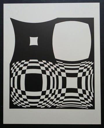 Victor Vasarely (1906-1997) - Japet, 1956- tirage de, Antiek en Kunst