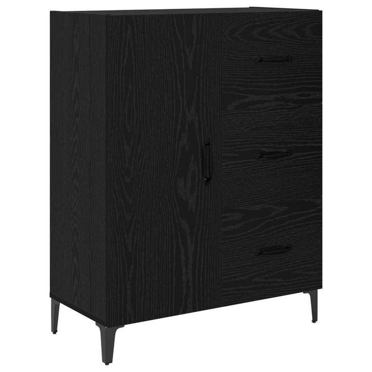 Dressoir Zwart Eiken | 54% Retour deal | NU KOPEN, Huis en Inrichting, Kasten | Dressoirs, 50 tot 100 cm, 25 tot 50 cm, Met lade(s)