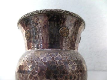 SC - Vase (2) - Plaqué(e) argent - Arts et métiers anglais
