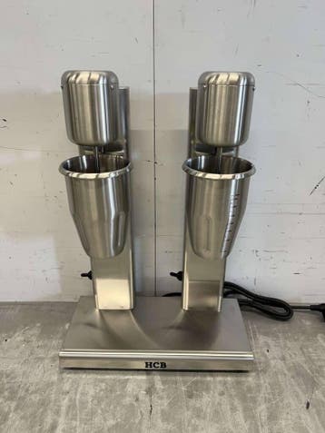 HCB RVS Dubbele Milkshaker Milk shaker Milkshakemixer 2 x, Ophalen of Verzenden