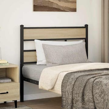 vidaXL Vervangend hoofdbord 80 cm ijzer en bewerkt hout, Huis en Inrichting, Slaapkamer | Bedden, Verzenden, Nieuw