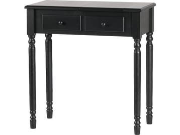 Veiling - Woood Romy consoletafel hout - zwart - 78x75x38 cm, Gebruikt