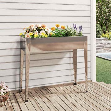 vidaXL Plantenbak 100,5x40,5x90 cm gegalvaniseerd staal, Verzenden