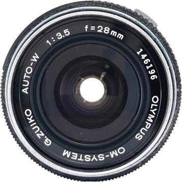 Olympus OM-System G.Zuiko Auto-W 28mm F3.5 Prime lens