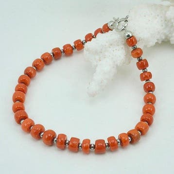Koraal - Zilver - Armband - CORALLO MEDITERRANEO