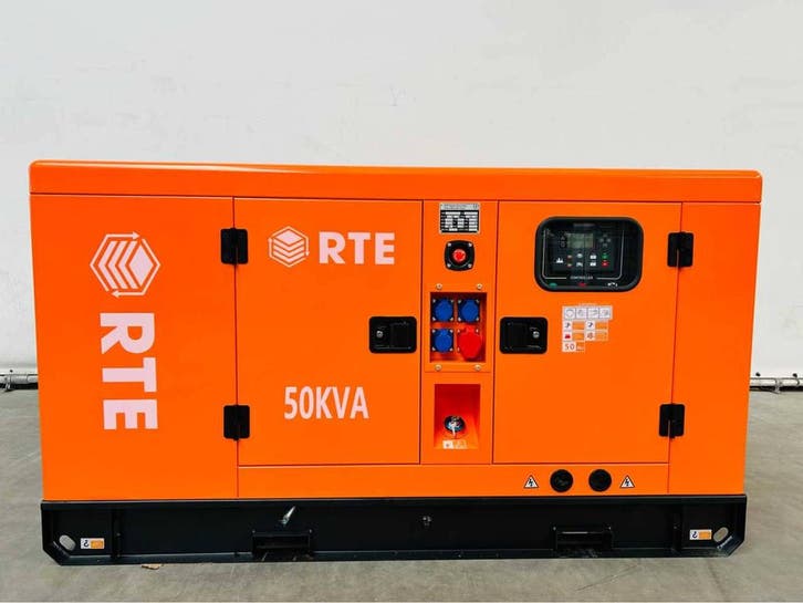 Veiling: Generator RTE 7121 Diesel 50kVA 2025 Nieuw, Articles professionnels, Machines & Construction | Générateurs, Enlèvement