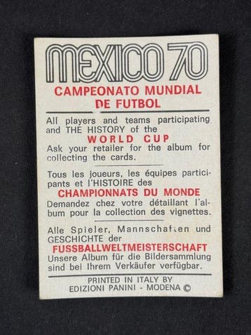 1970 Panini Mexico 70 World Cup, - Brasil: Edù - 1 Card -