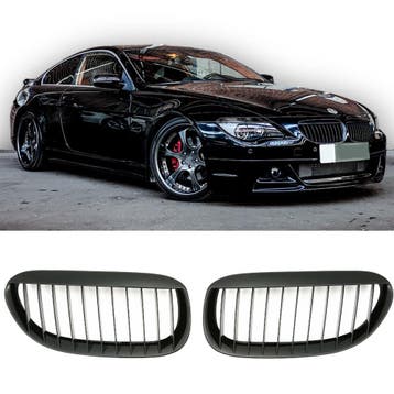 Grille geschikt voor BMW 6-Serie E63 & E64 glans zwart, Verzenden
