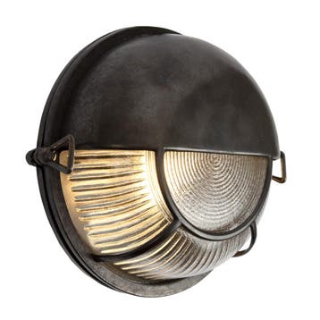 Wandverlichting modern Portimao Muurlamp Zwart Brons, Tuin en Terras, Verzenden, Nieuw