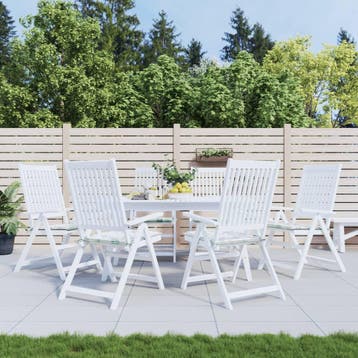 vidaXL Stoelkussens 6 st bladpatroon 40x40x4 cm stof, Huis en Inrichting, Verzenden, Nieuw