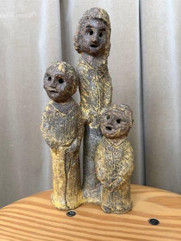 Hans Kuyper - Beeld, Vrolijk Drietal - 30 cm - Keramiek