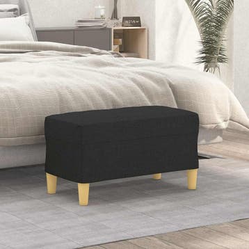 vidaXL Bankje 70x35x41 cm stof zwart, Verzenden, Nieuw