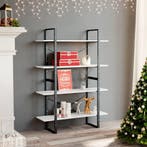 vidaXL Boekenkast met 4 schappen 100x30x140 cm bewerkt hout, Verzenden, Nieuw