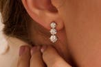 Oorbellen - 14 karaat Witgoud - 3.47ct. tw. Diamant, Handtassen en Accessoires, Nieuw