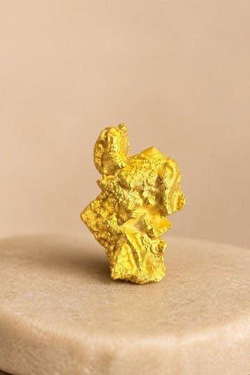 Goud Goud nugget - Hoogte: 10.55 mm - Breedte: 6.6 mm- 1.2 g