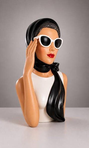Buste, Hollywood Regency stijl damesbuste – statement piece