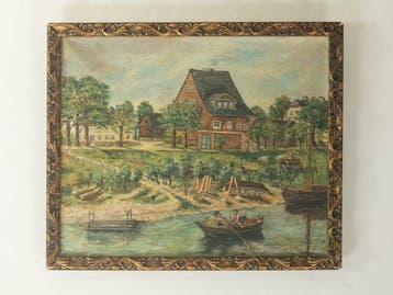 German school (XX), signed „P. Fehlhauer - Landscape