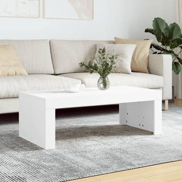 vidaXL Salontafel 102x50x36 cm bewerkt hout wit, Verzenden, Nieuw