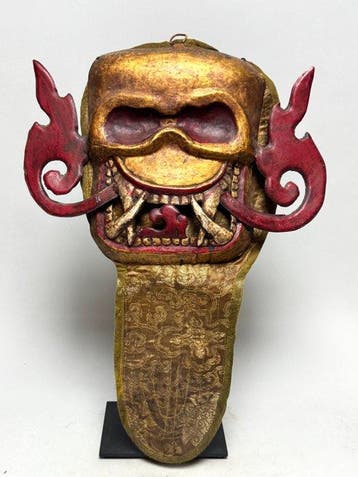 Masque de Citipati Déité squelettique - Népal (Sans prix de, Antiquités & Art