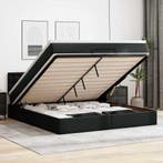 vidaXL Bed poef met matrassen en LEDs 160x200cm kunstleer, Verzenden, Nieuw