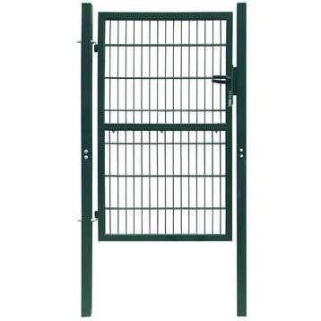 vidaXL 2D Hekpoort (Enkel) Groen 100x140 cm, Tuin en Terras, Verzenden, Nieuw
