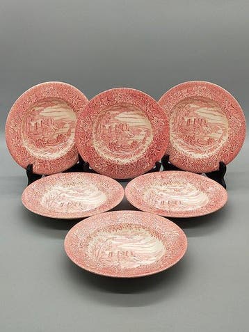 EIT England - Eetservies voor 6 - 6 Supenteller – Pink