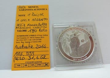 Australië. 1 Dollar 2014 Rara moneta/oncia argento puro, Timbres & Monnaies, Monnaies | Europe | Monnaies non-euro
