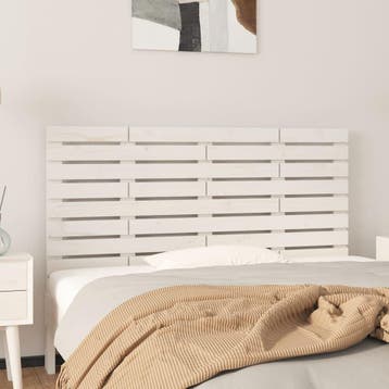 vidaXL Hoofdbord wandmontage 126x3x63 cm massief grenenhout, Verzenden