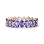 Bague - 14 carats Or jaune - 4.72ct. tw. Tanzanite