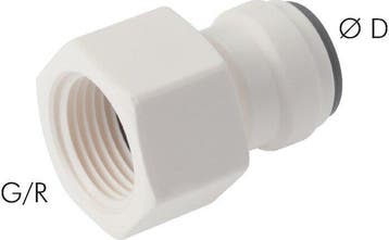 Raccord enfichable 5/16 x 1/8 NPT avec filets femelles, Verzenden