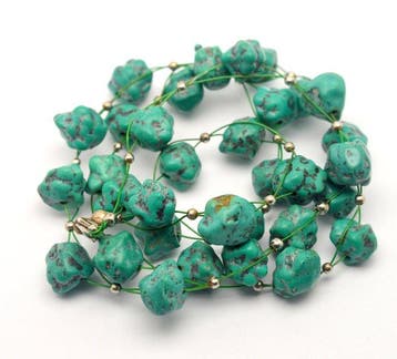 Turquoise - Blauwe Turkoois (howliet) - ruwe stenen - 60 cm