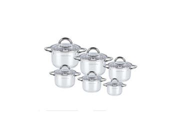 Veiling - RVS Pannenset 12-Delig  5-Laags Bodem, Huis en Inrichting, Nieuw