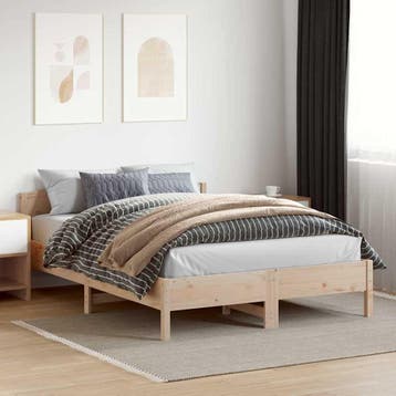 vidaXL Bedframe zonder matras massief grenenhout 160x200 cm, Verzenden