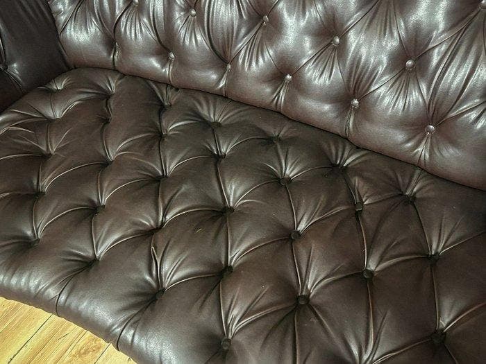 Canapé - Cuir - Canapé de style Chesterfield, Huis en Inrichting, Overige Huis en Inrichting