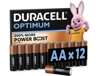 Veiling - Duracell Optimum AA batterijen - 1,5V, LR6 - 12 st, Gebruikt