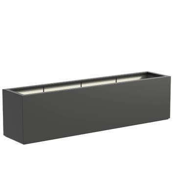 Polyester plantenbak 230x50x40cm - Met bodem, Kunststof, 100 cm of meer, Nieuw, Rechthoekig