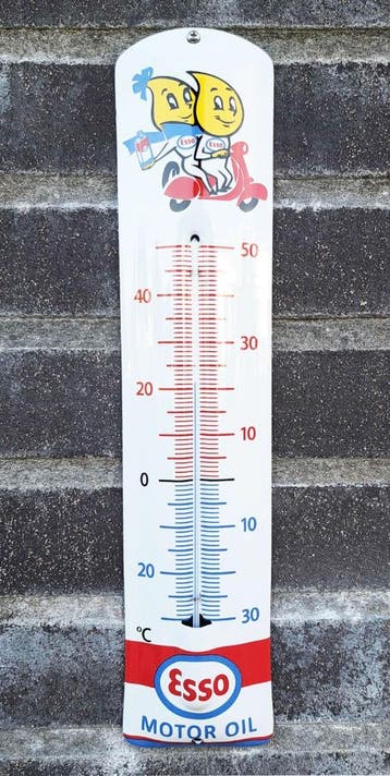 Emaille thermometer Esso motor oil, Verzenden, Nieuw