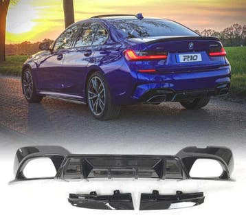 Diffuseur Pour Bmw G20 G21 Look Competition Noir Brillant, Verzenden