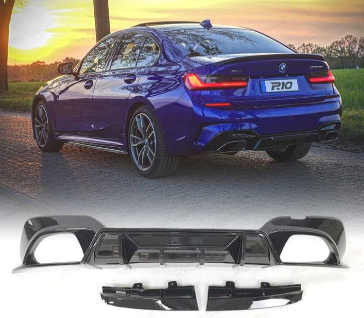 Diffuseur Pour Bmw G20 G21 Look Competition Noir Brillant, Autos : Pièces & Accessoires, Carrosserie & Tôlerie, Envoi