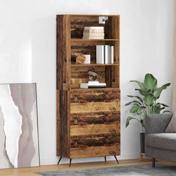 vidaXL Highboard Oud Hout 69,5 x 34 x 180 cm Bewerkt hout, Verzenden, Nieuw