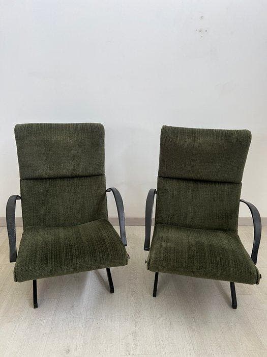 Tecno - Osvaldo Borsani - Fauteuil - P40 - Acier, Caoutchouc, Antiek en Kunst, Kunst | Designobjecten
