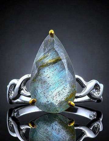 Aquamarijn - Zilver, 925 - Ring - Ocean Glow