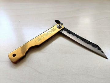Higonokami Manico ottone SK5 Knife – Coltello giapponese
