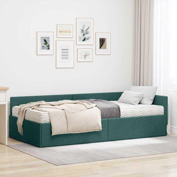 vidaXL Hoekbedframe met Matras Anders met hoofdeinde 2 st, Verzenden, Nieuw